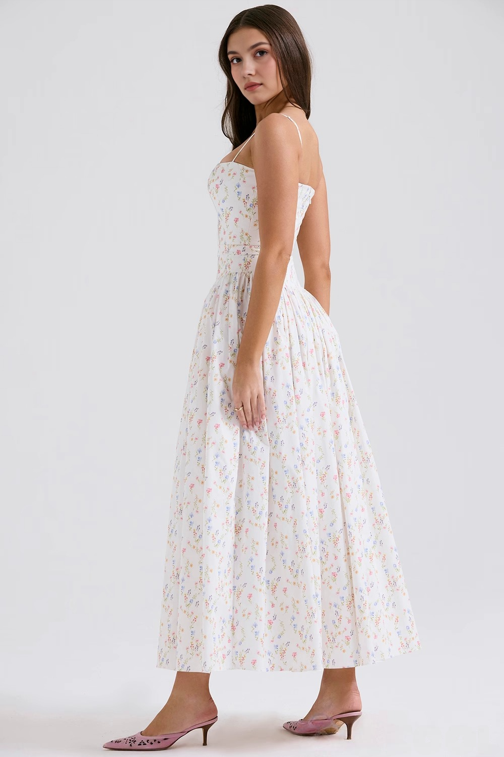 Alexandra - Romantisches Maxikleid mit Blumenmuster