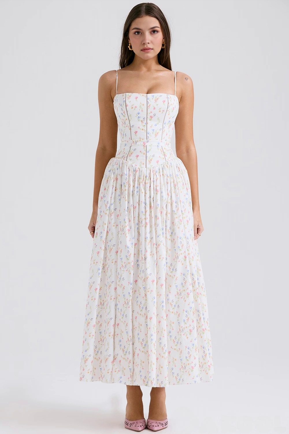 Alexandra - Romantisches Maxikleid mit Blumenmuster