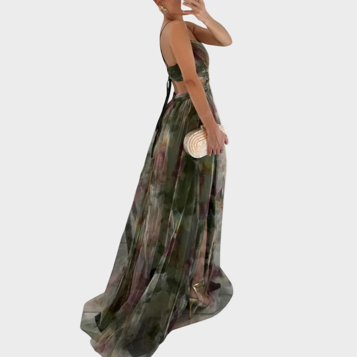 Jasmina Marija - Chiffonkleid mit Blumenmuster