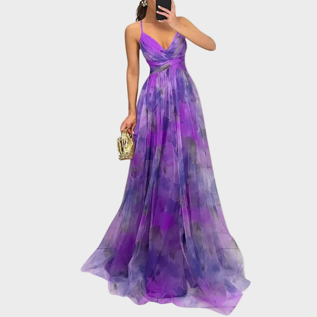 Jasmina Marija - Chiffonkleid mit Blumenmuster