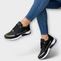 Sneaker Damen Orthopädisch Leicht Atmungsaktiv Schwarz Blau Weiss Beige