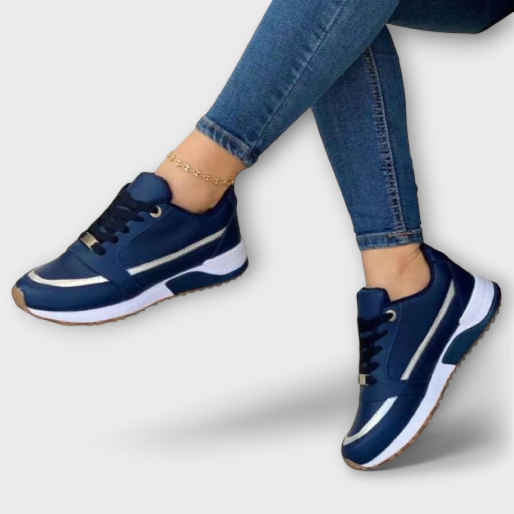 Sneaker Damen Orthopädisch Leicht Atmungsaktiv Schwarz Blau Weiss Beige