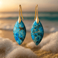 Elegante Ohrringe in Meeresblau