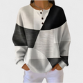 Sweatshirt Damen bunt gemustert weich atmungsaktiv – Ella