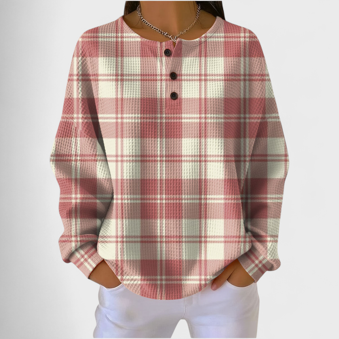 Sweatshirt Damen Bedruckt Rundhals Langarm Winter – Emilie