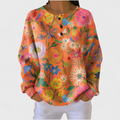 Faustine - Pullover mit buntem Blumenmuster
