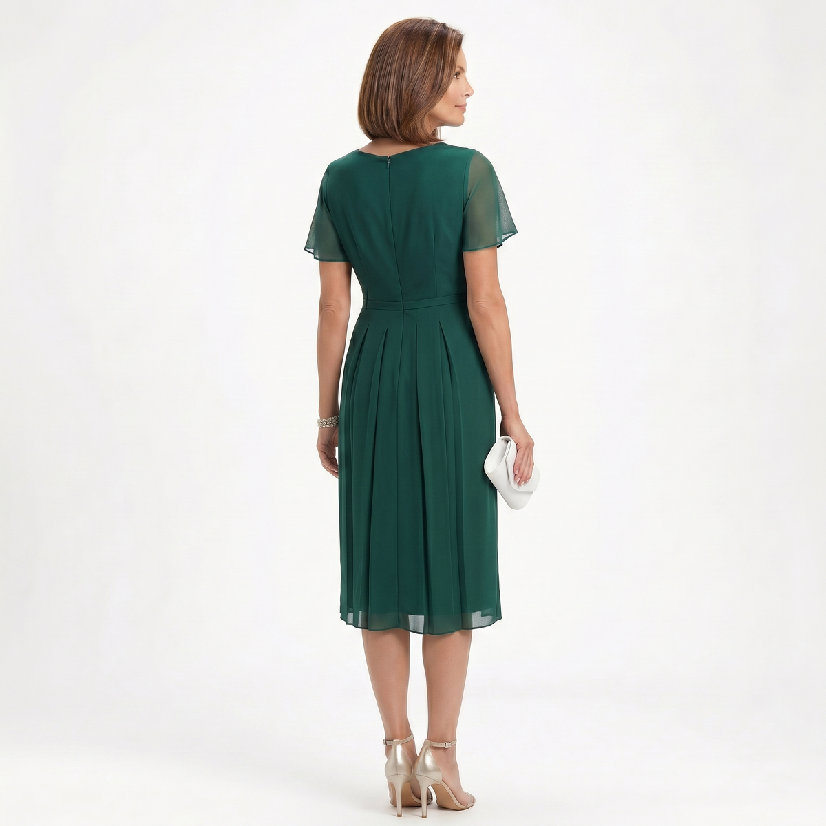 Helena - Drapiertes Kleid mit Volants