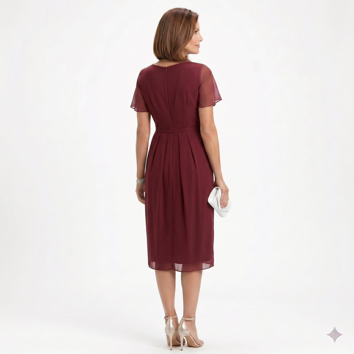 Helena - Drapiertes Kleid mit Volants