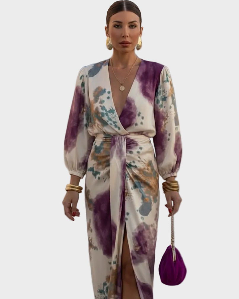 Selene - Midikleid mit Blumendruck