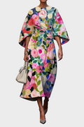 Moxlan - Blumenkleid mit fliessendem Rock