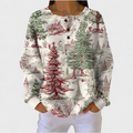 Sweatshirt Damen Naturmotiv Bedruckt Langarm Rundhals – Louna