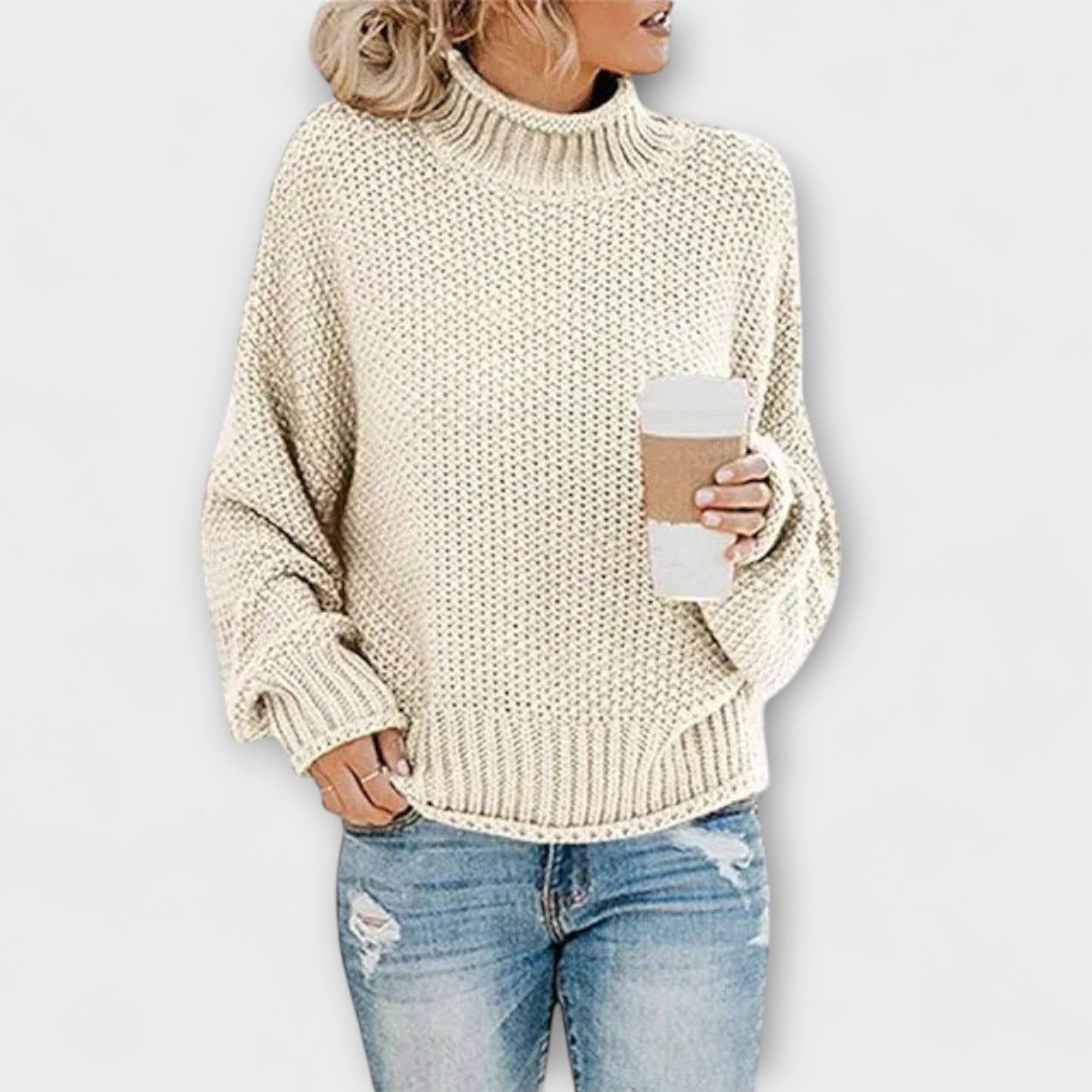Fleur Rousse - Dicke Pullover mit hohem Kragen