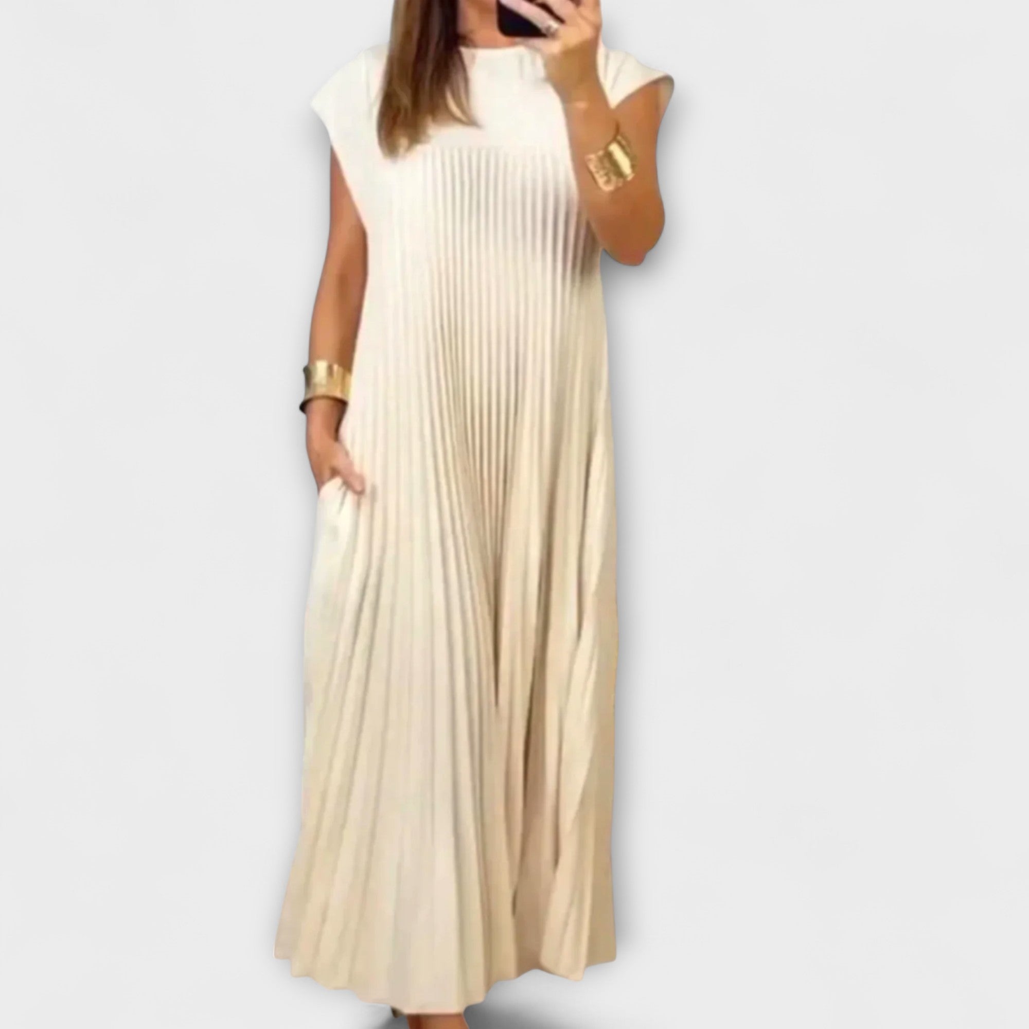 Zairelle – Elegantes Plisseekleid