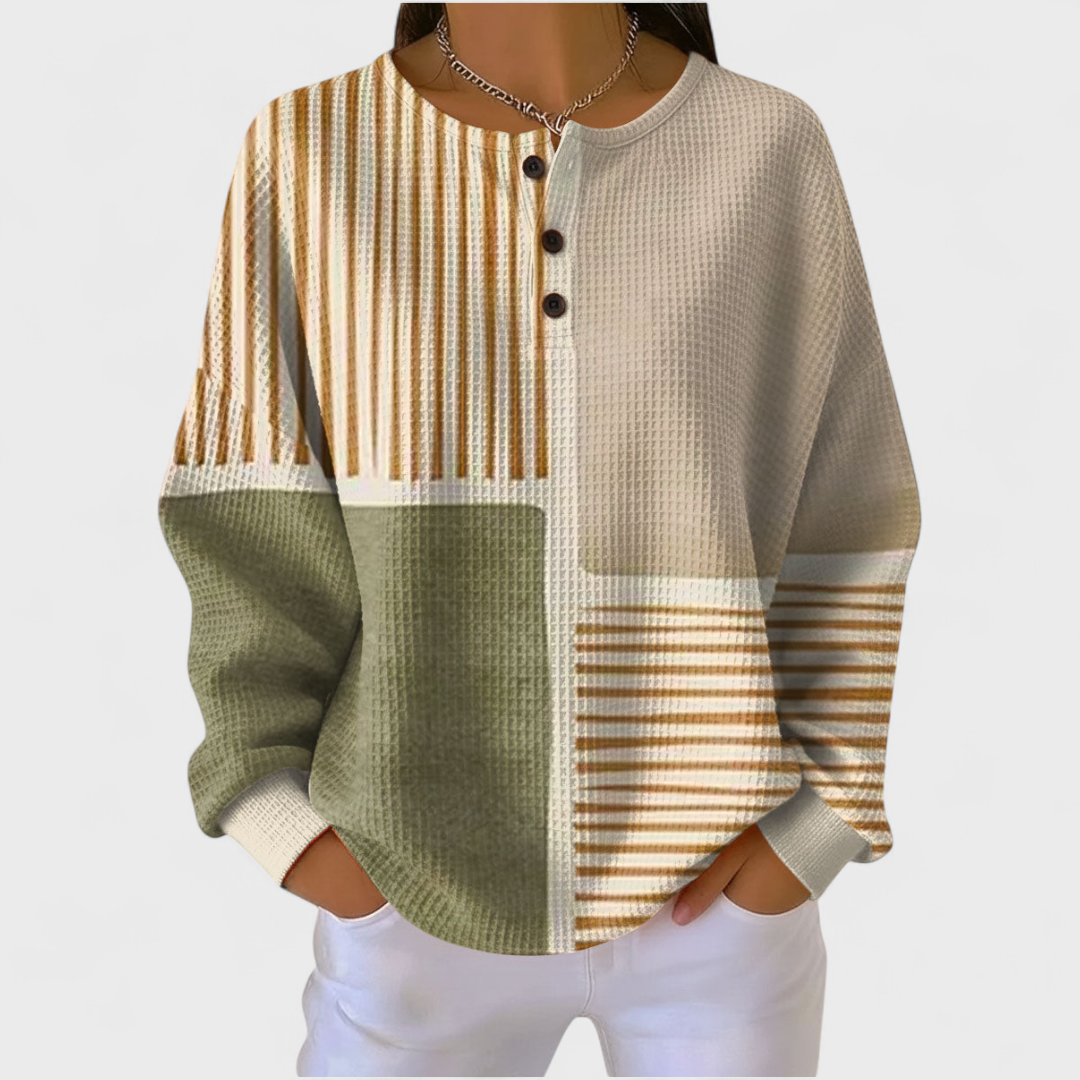 Sweatshirt Damen mehrfarbig weit geschnitten für den Alltag – Luna