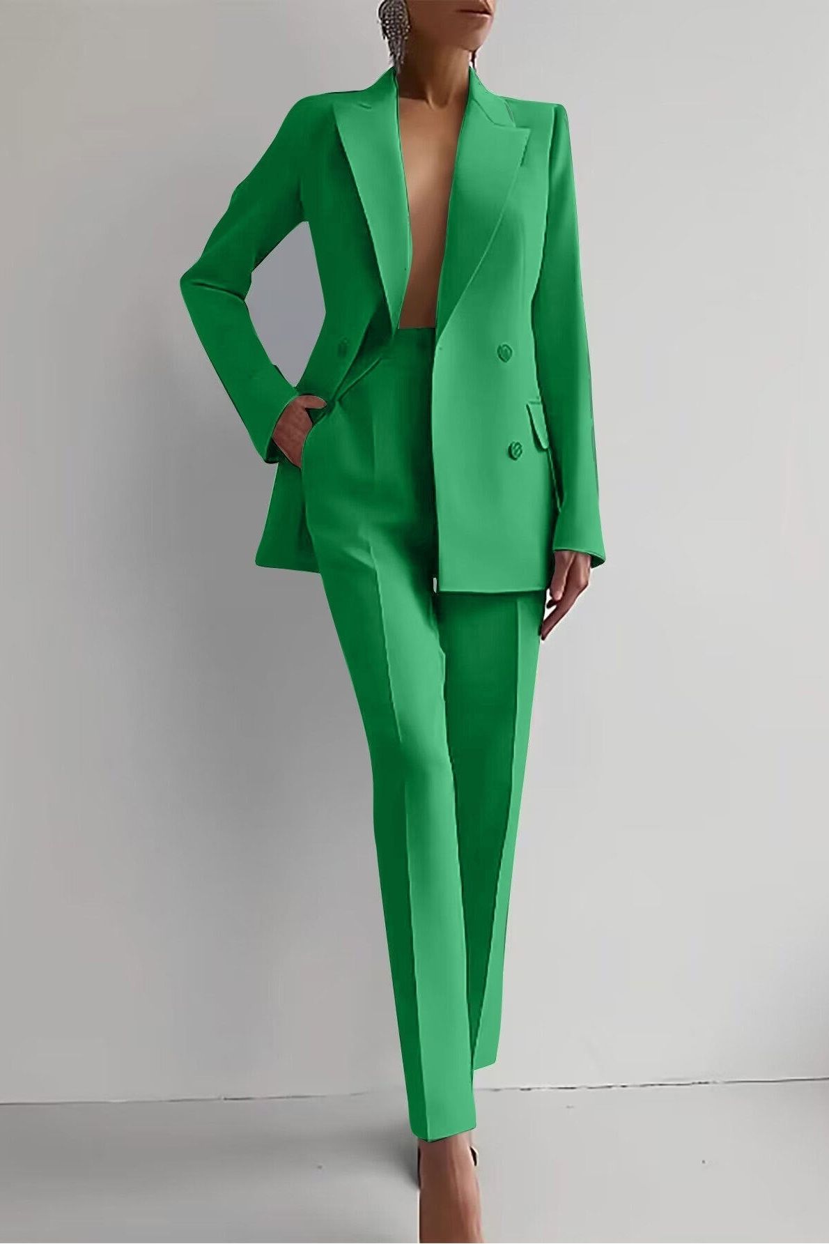 Anja | Dunkelblaues Blazer-Set