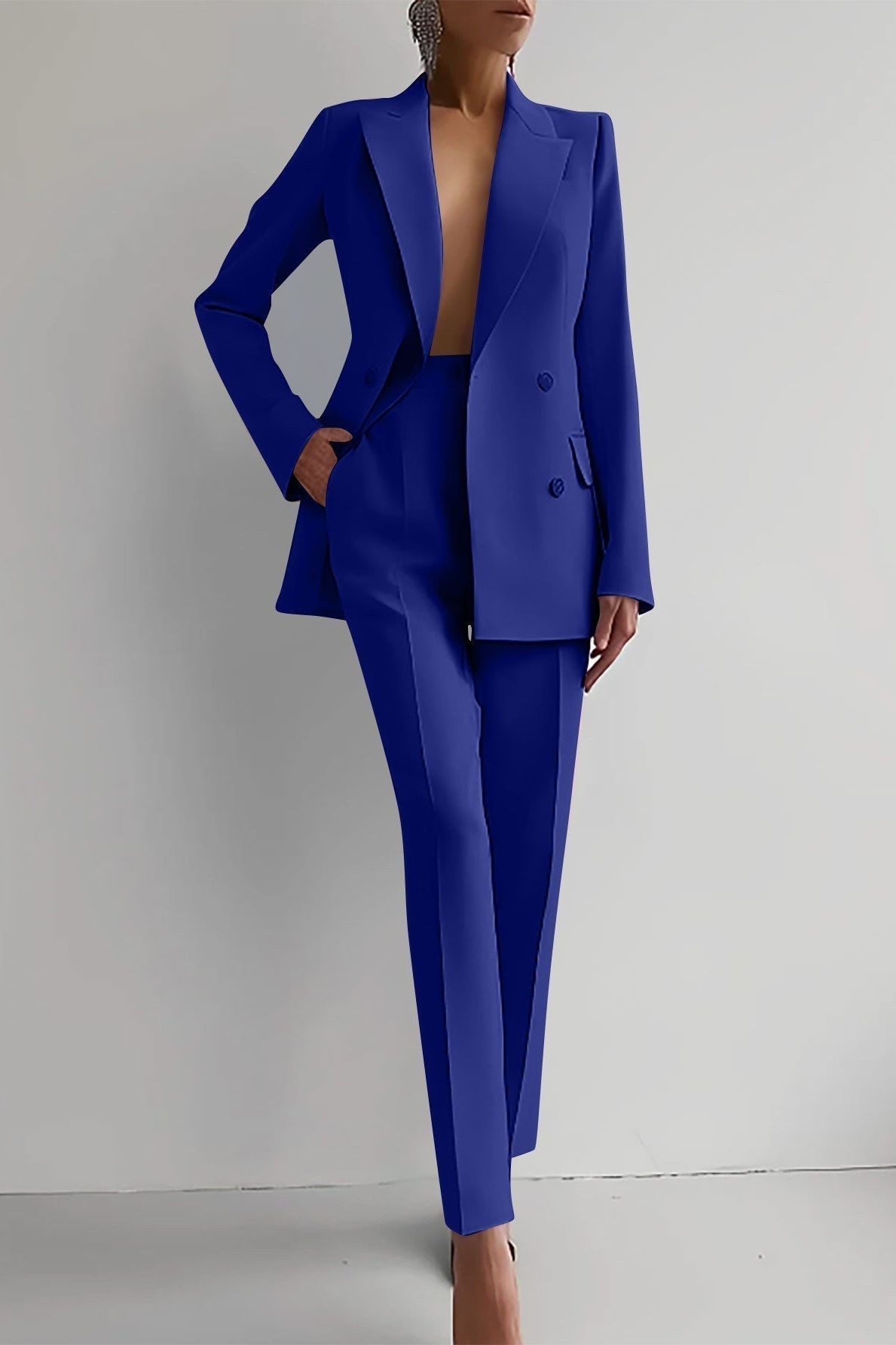 Anja | Dunkelblaues Blazer-Set
