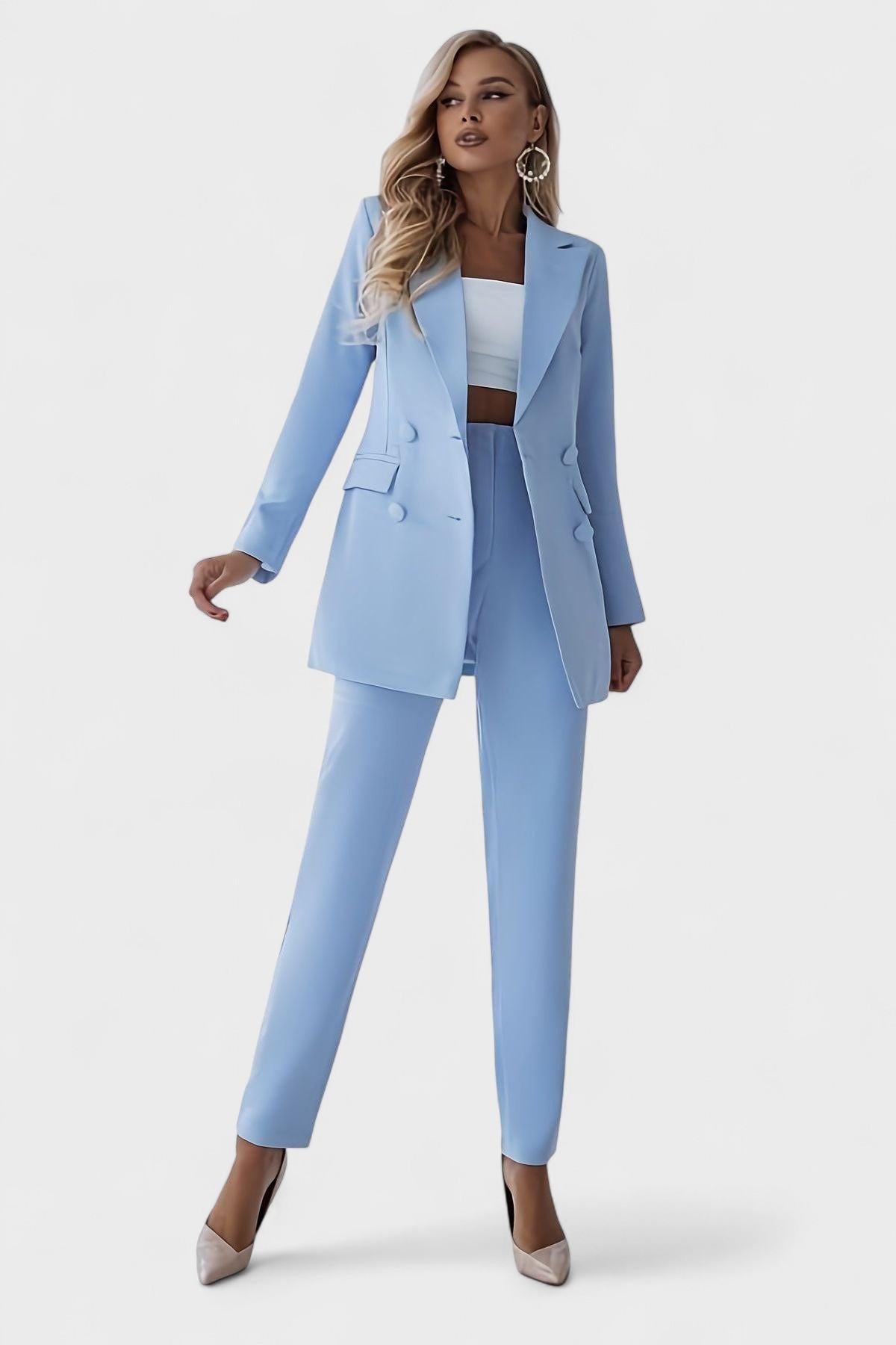 Anja | Dunkelblaues Blazer-Set
