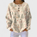 Sweatshirt Damen Herbstmuster Langarm Weich und Warm – Mathilde