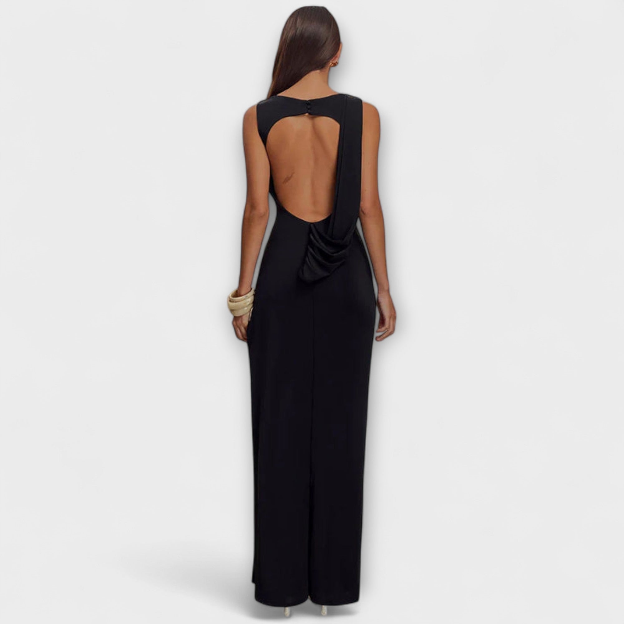 Rieke - Stylisches Maxikleid mit hohem Beinschlitz