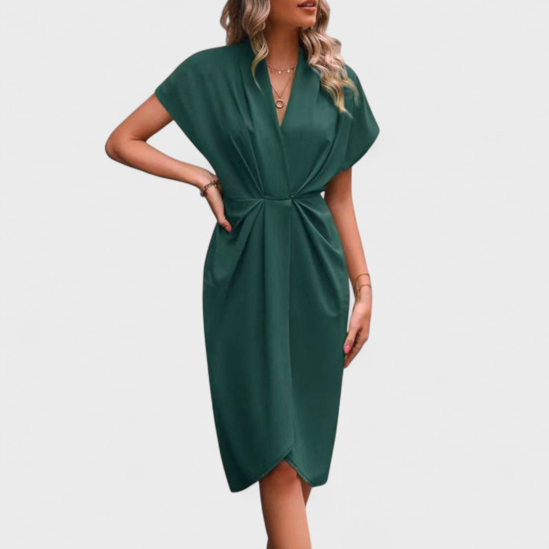 Tihana - Elegantes Midikleid mit V-Ausschnitt
