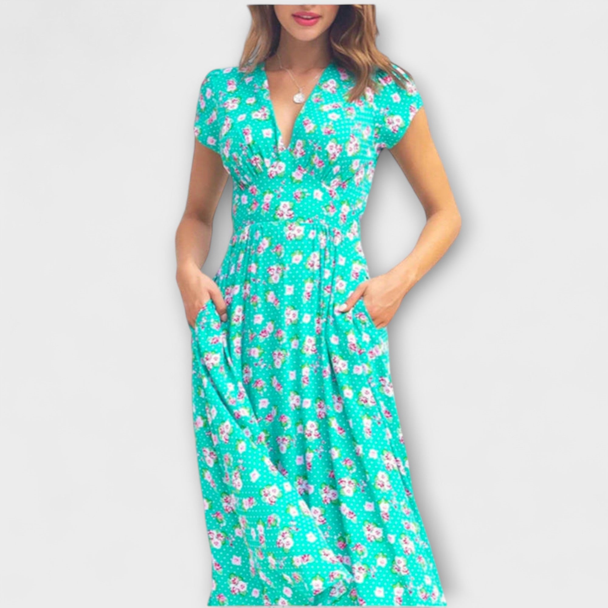 Fienna - Midi Kleid mit Knopfleiste