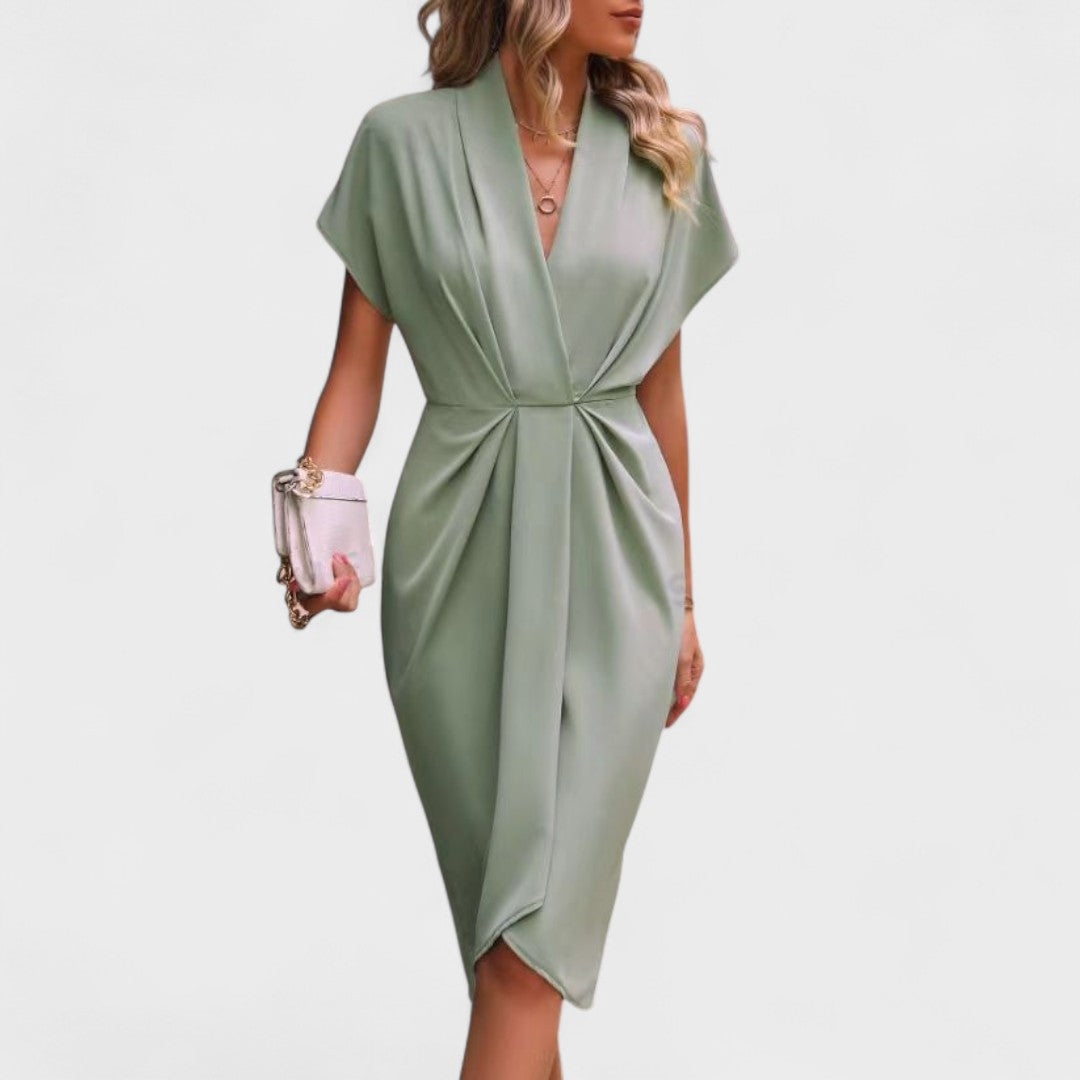 Tihana - Elegantes Midikleid mit V-Ausschnitt