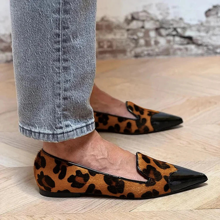 Avera - Leoparden-Loafer mit Lackspitze