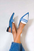 Hellena - Slingback in Kornblumenblau