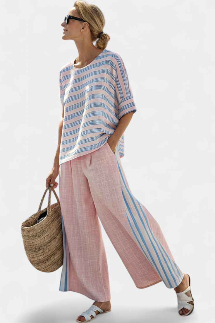 Lara | Weiches Pastell-Leinen-Set
