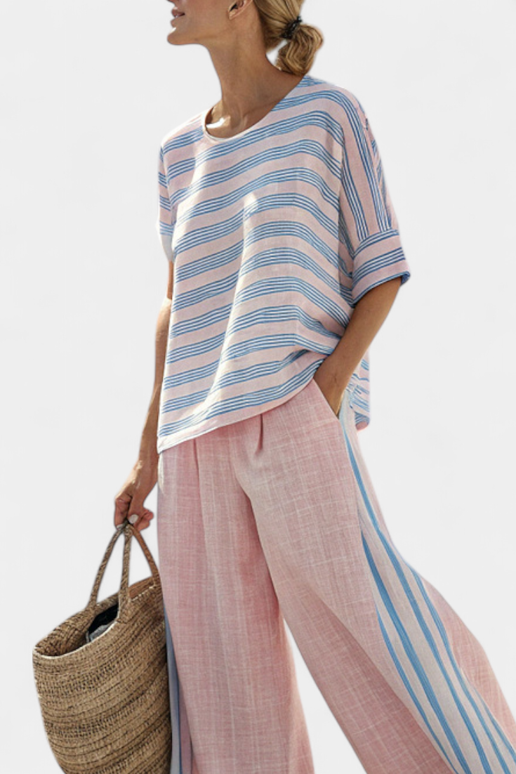 Lara | Weiches Pastell-Leinen-Set