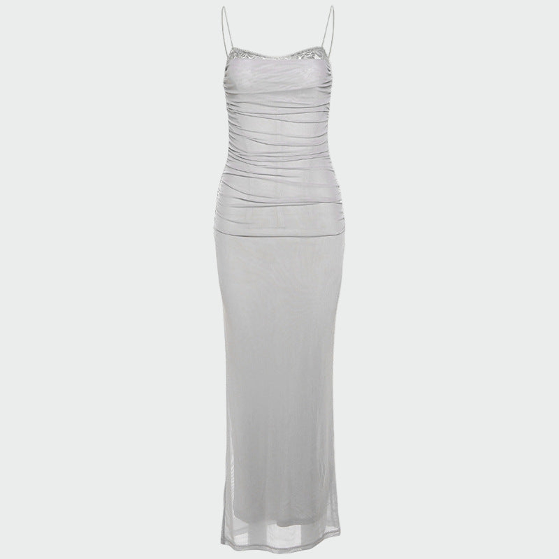 Petra - Maxikleid aus drapiertem Tüll