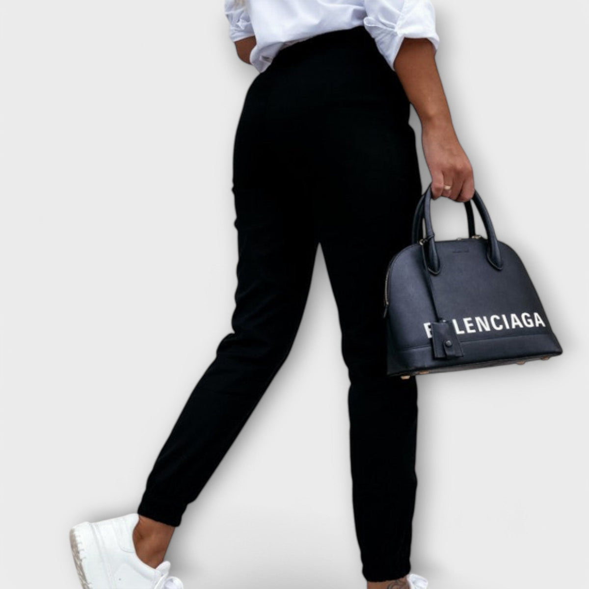 Stretchhose Damen Hoher Bund Formend Beige Schwarz Armeegrün – Melania