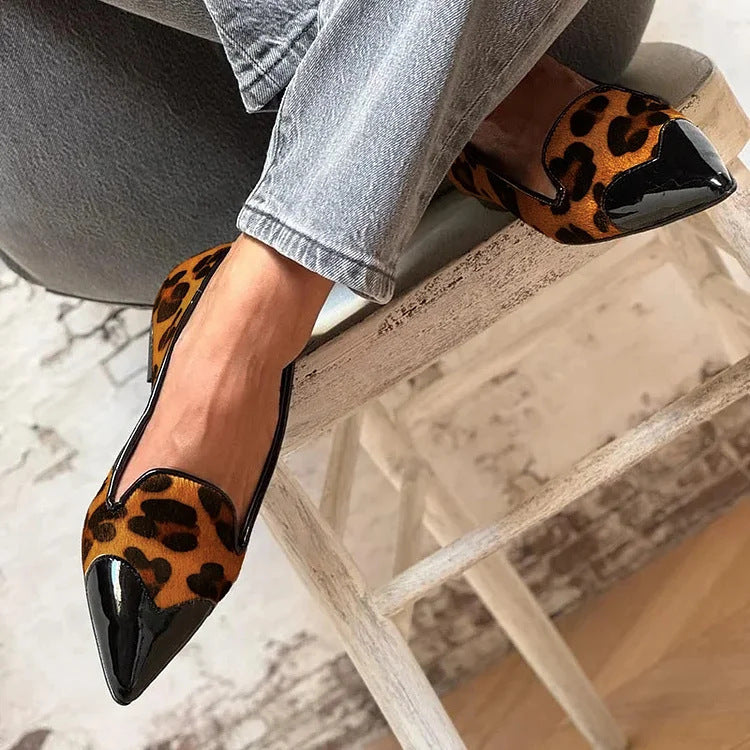Avera - Leoparden-Loafer mit Lackspitze