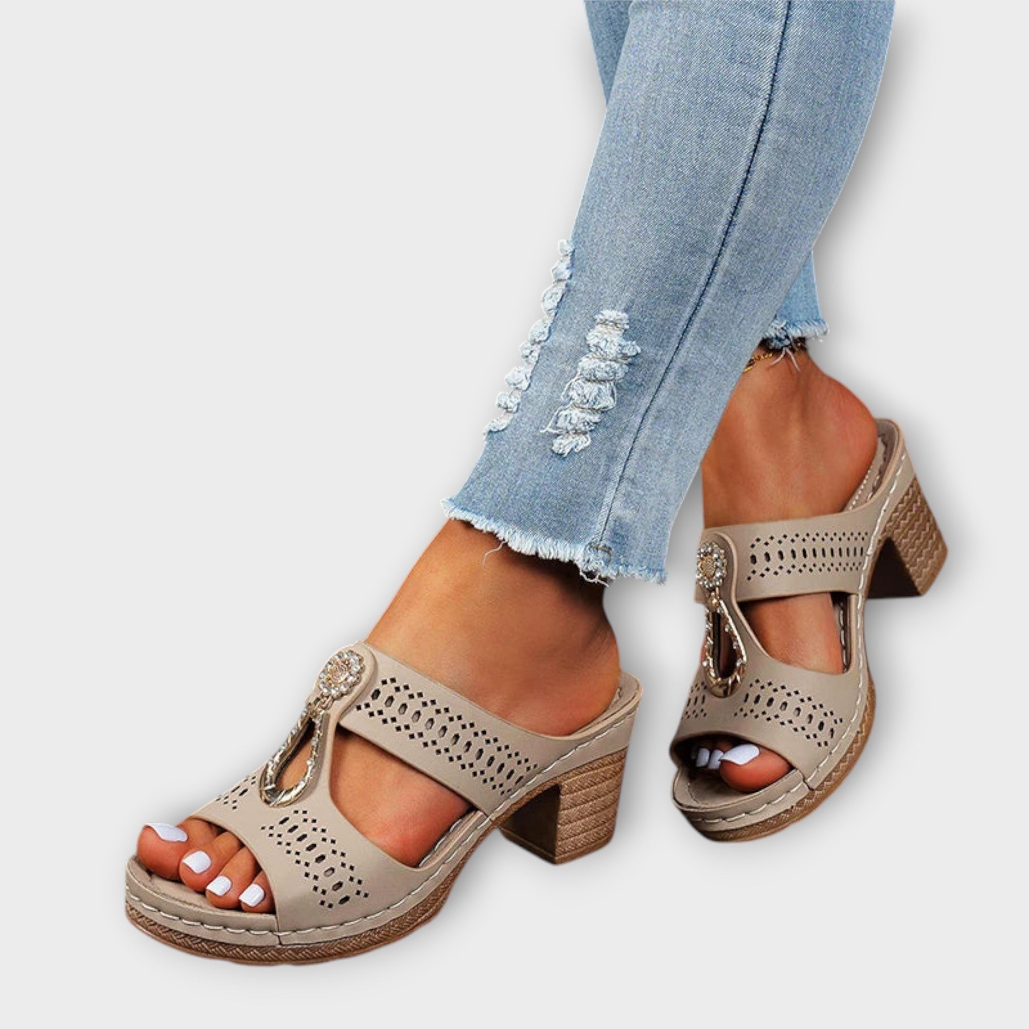 Maria - Stilvolle und Bequeme Orthopädische Sandalen