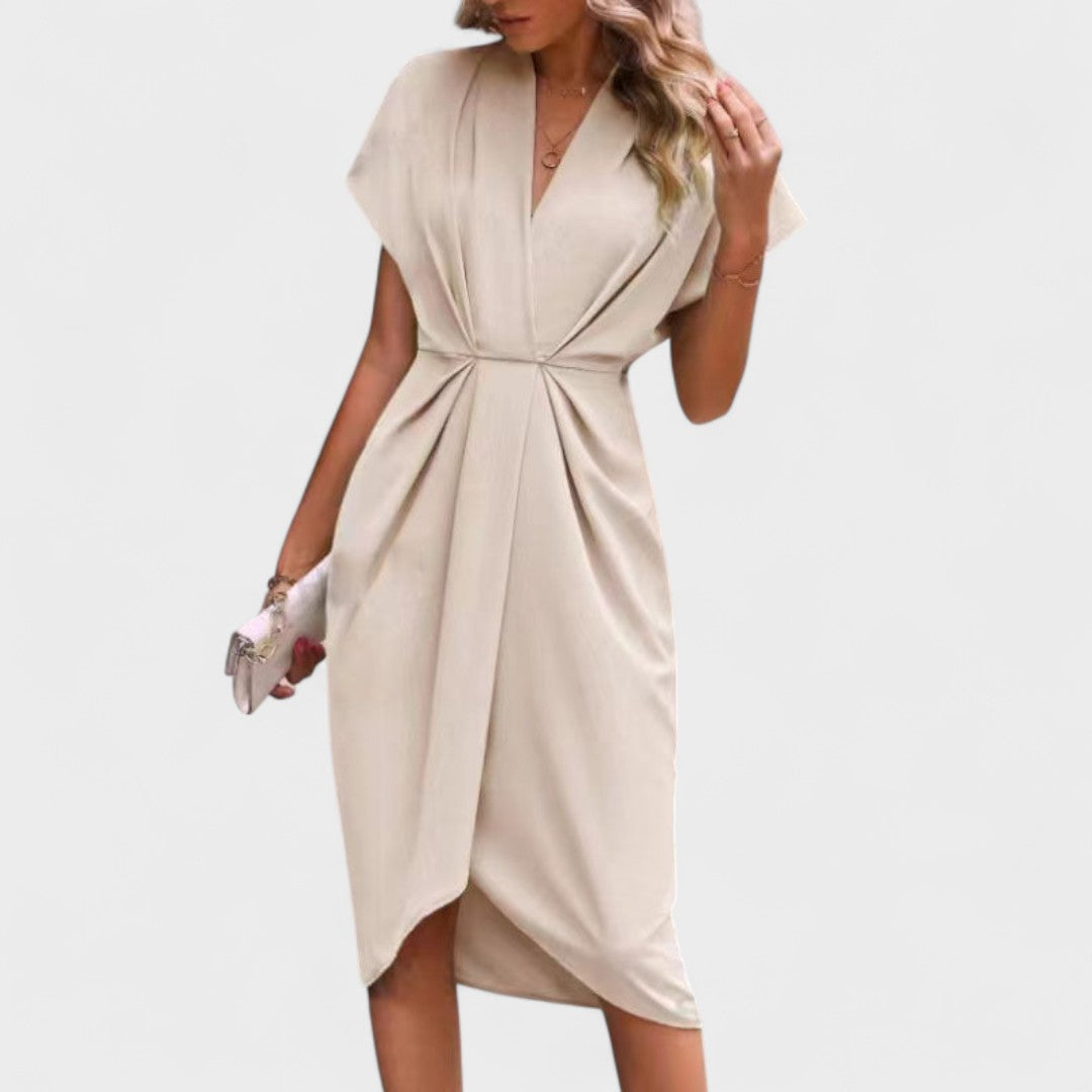 Tihana - Elegantes Midikleid mit V-Ausschnitt