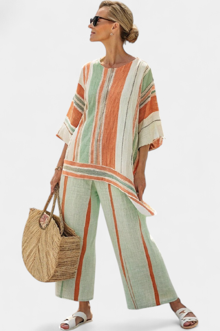 Mia | Elegantes asymmetrisches Leinen-Set