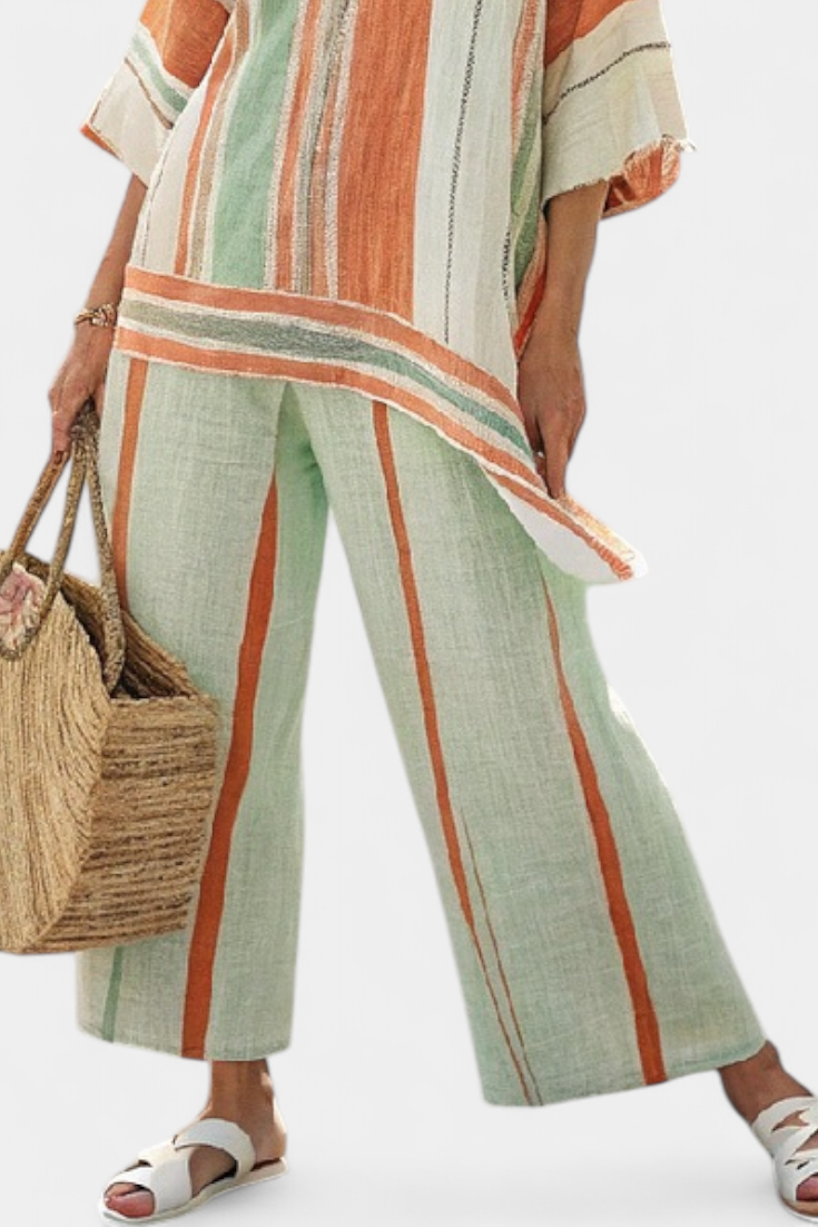Mia | Elegantes asymmetrisches Leinen-Set