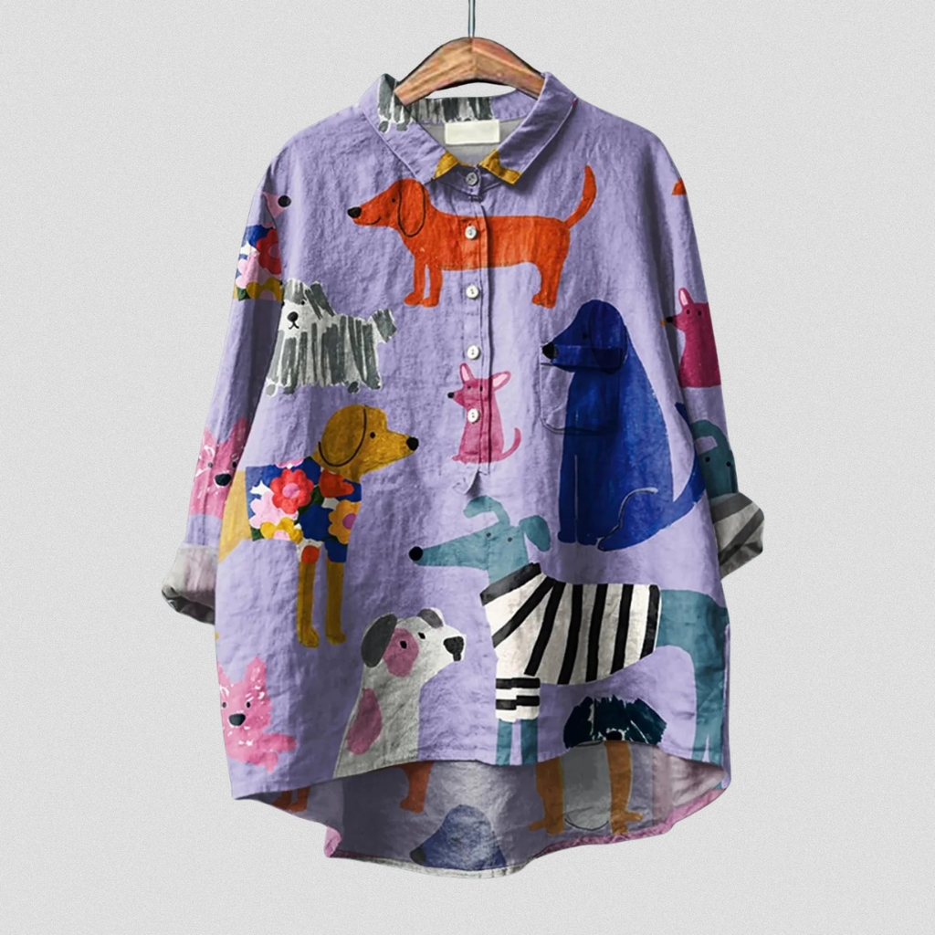 Leandra | Lässiges T-Shirt mit Hundeprint