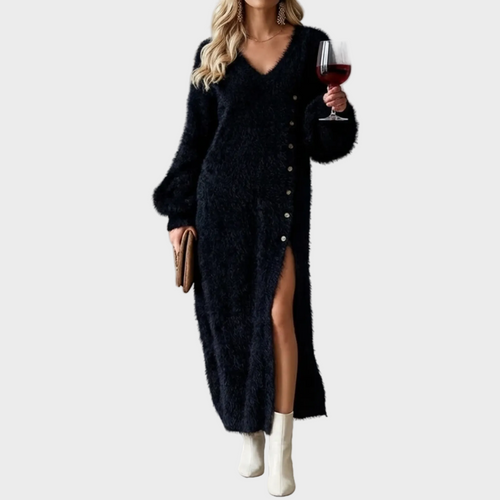 Brielle - Strickkleid mit V-Ausschnitt