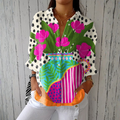 Odete - Bluse mit Blumenvasen-Muster
