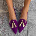 Portia - Spitze Loafer mit Goldquasten