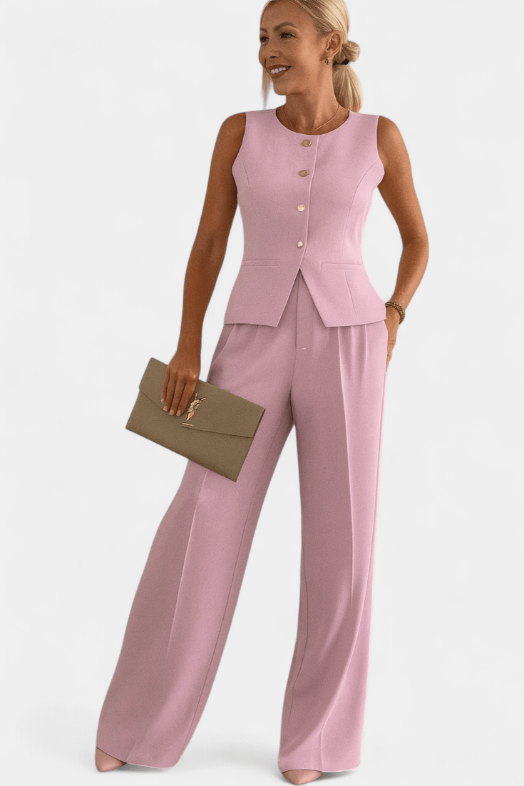 Vanessa | Rosafarbenes Blazer-Set