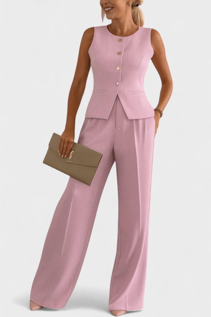 Vanessa | Rosafarbenes Blazer-Set