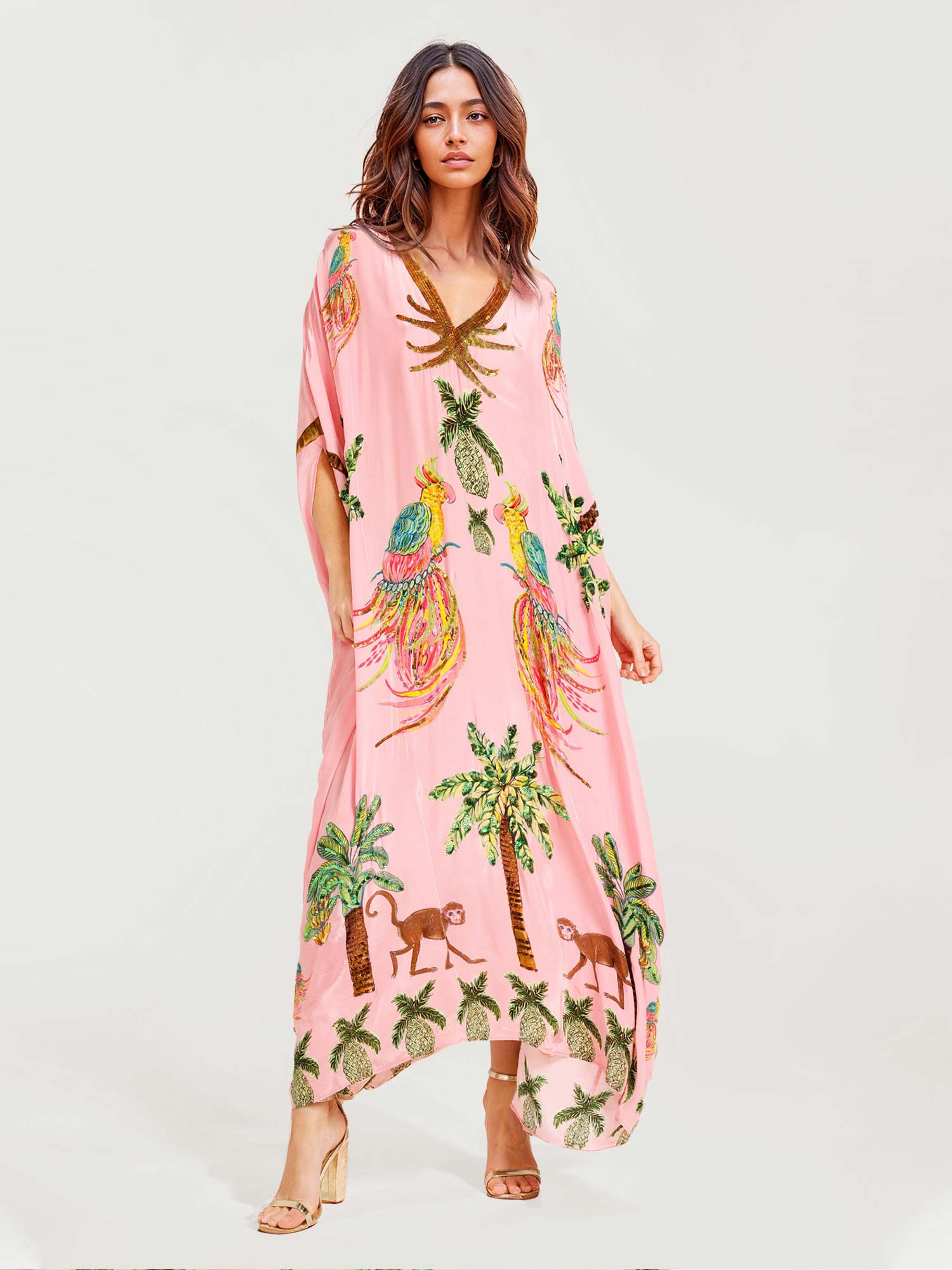 Alessandra - Langes gemustertes Kleid