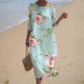 Langes, fliessend-elegantes und bequemes Kleid