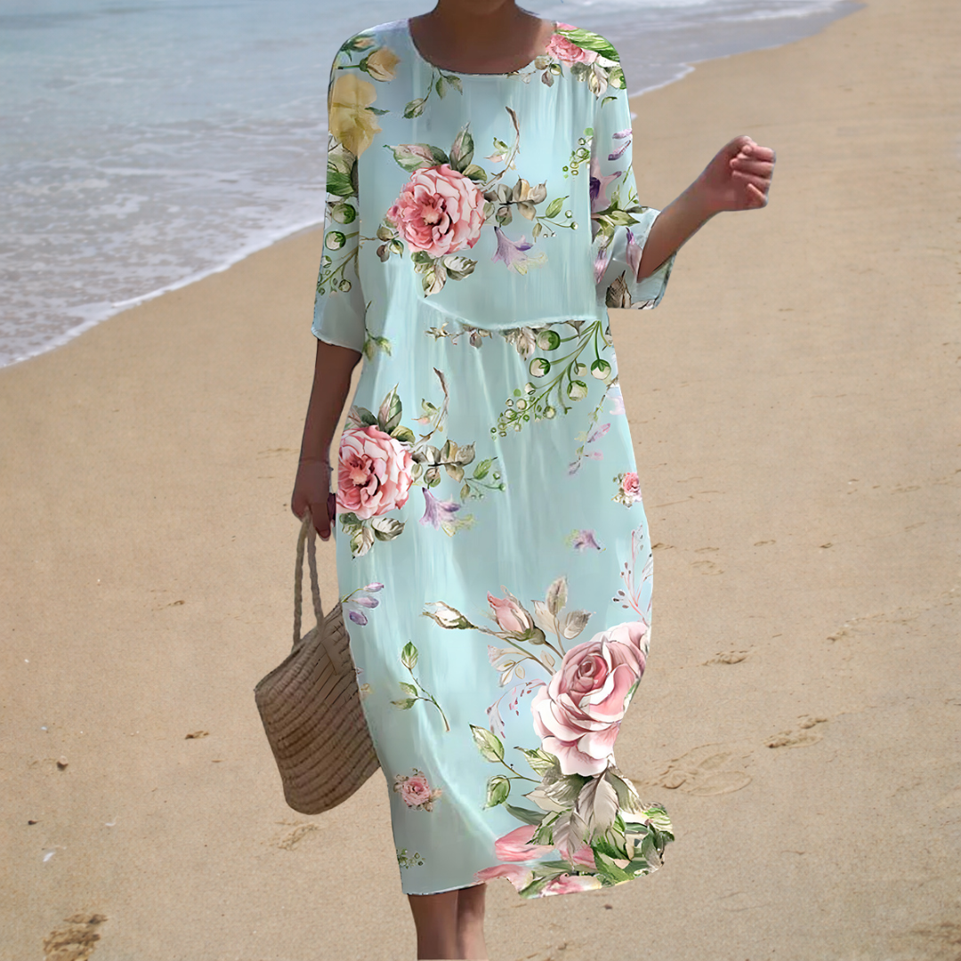 Langes, fliessend-elegantes und bequemes Kleid