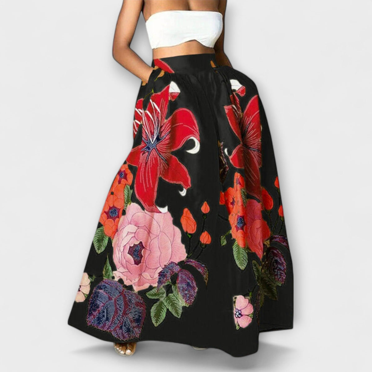 Ysolda - Schicker Hochtaillierter Floralprint-Rock