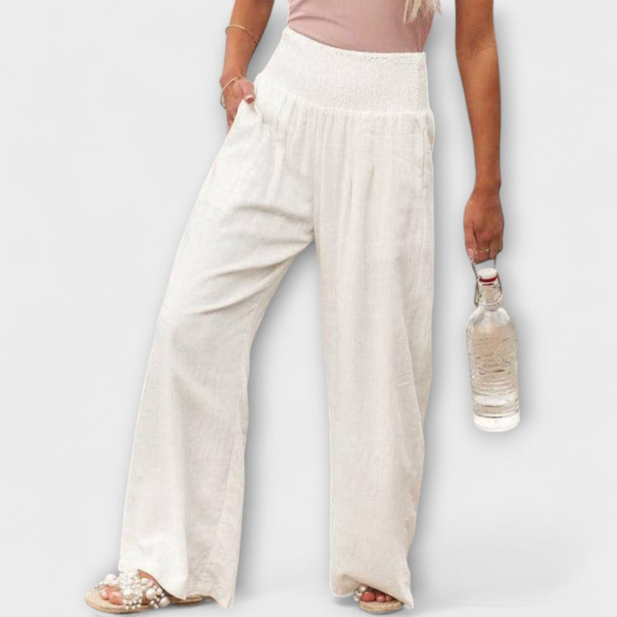 Thearya - Lässige weite Leinenhose