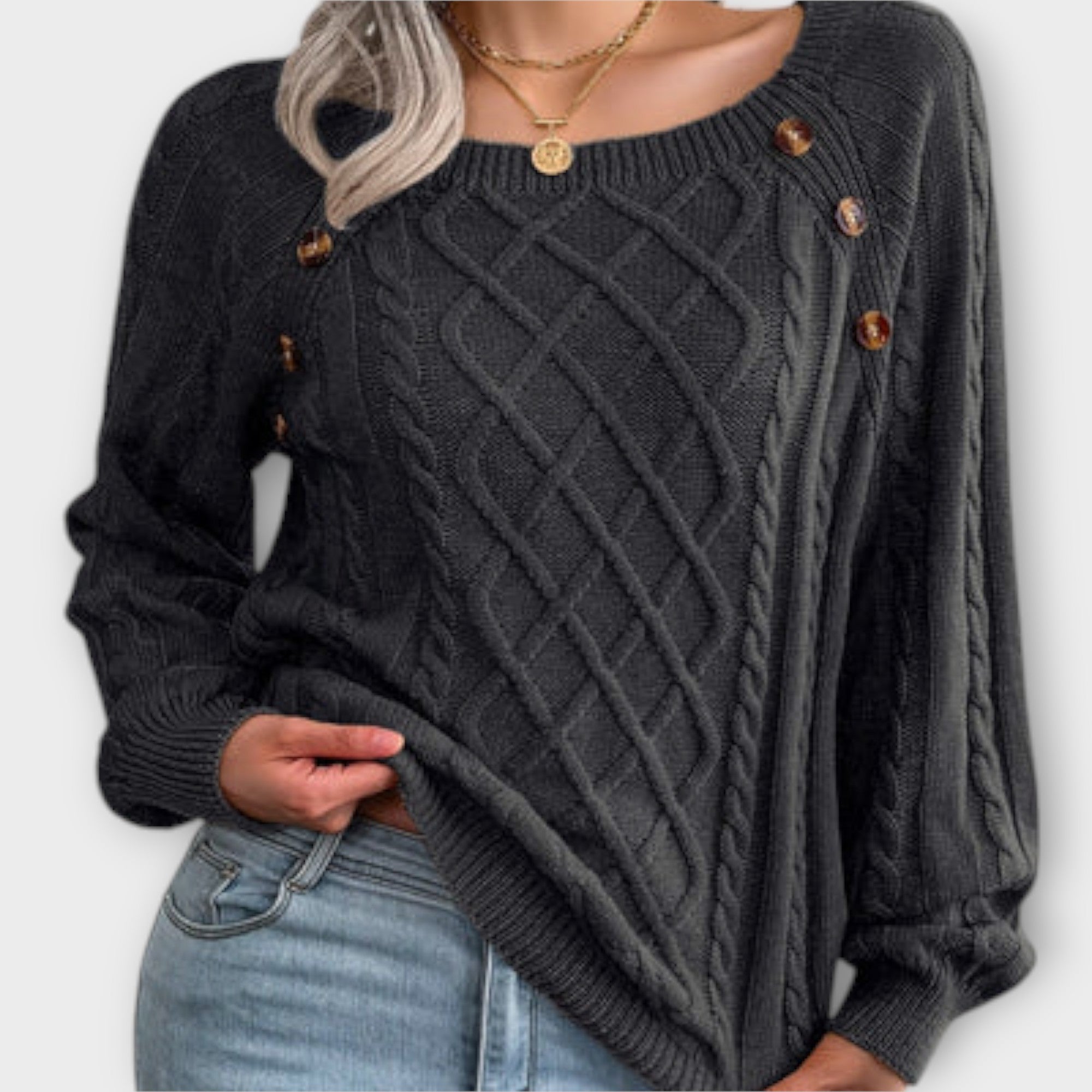 Malia - Pullover mit Knöpfen