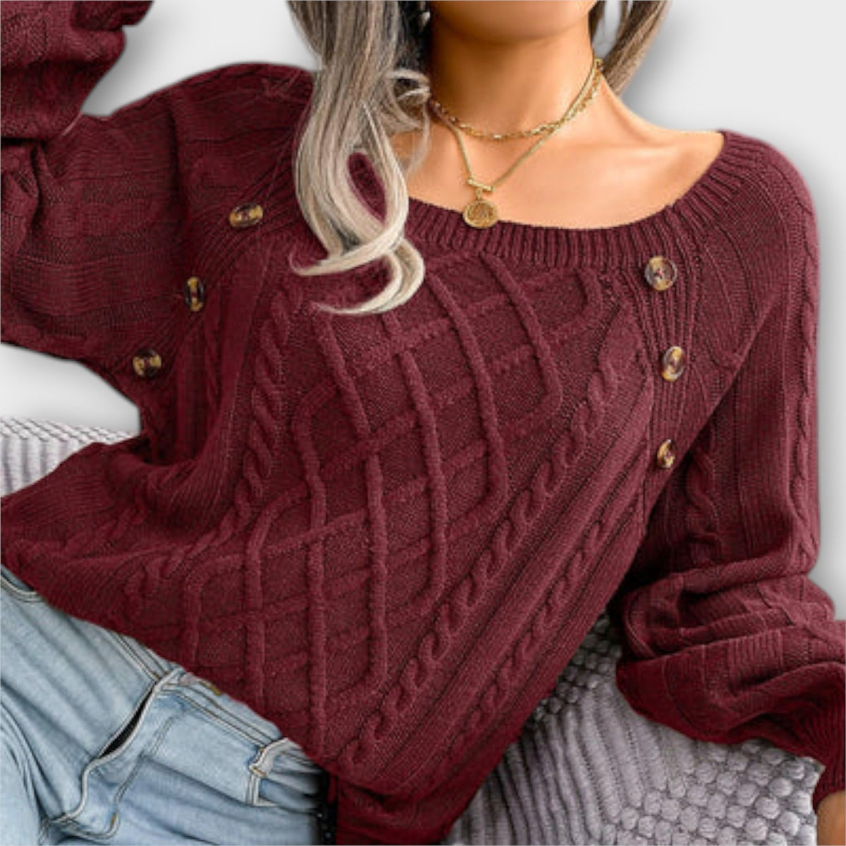 Malia - Pullover mit Knöpfen